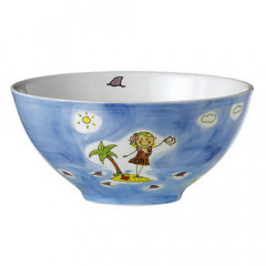 Children's Hand Painted Ceramic Bowl - Pirate of Love