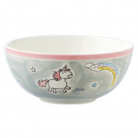 Rainbow unicorn kids ceramic bowl