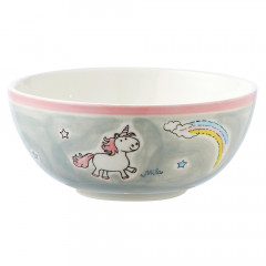 Rainbow unicorn kids ceramic bowl