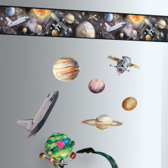 Space Travel Wall Sticker Borders