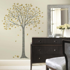 Gold Leaf Tree Wall Sticker